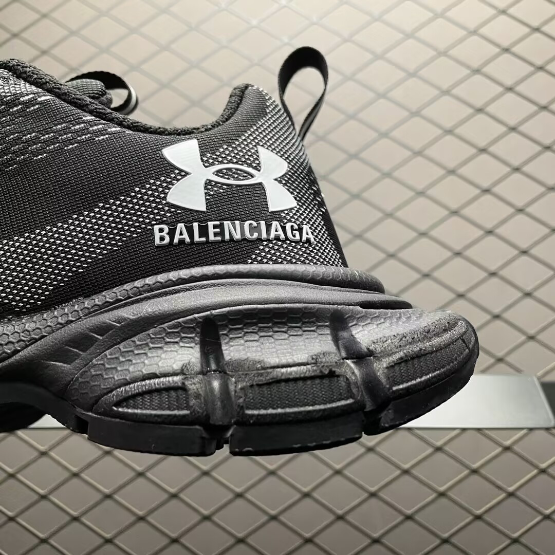 UA Balenciga 3XL Knit Sneaker Black (run one size large)