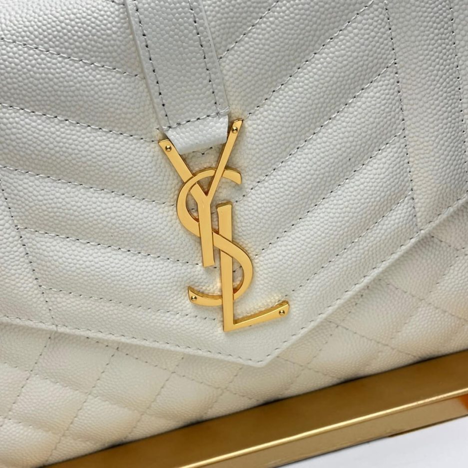 YSL CASSANDRE matelassé leather flap clutch