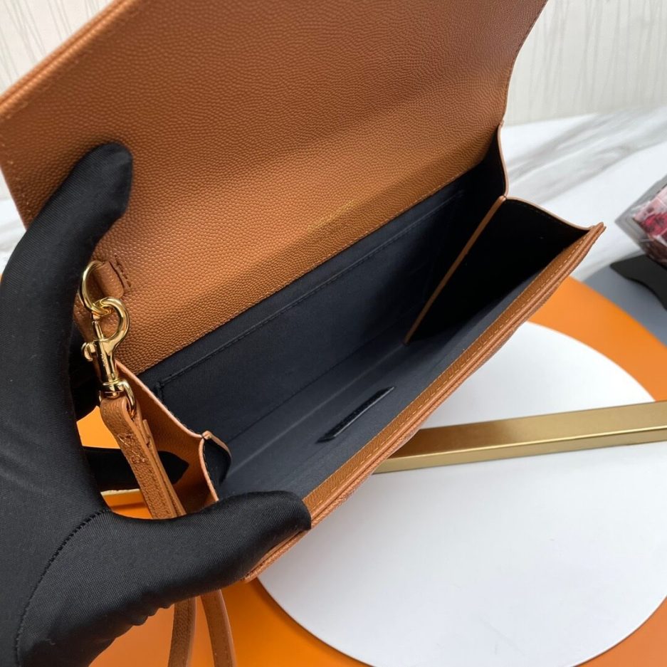 YSL CASSANDRE matelassé leather flap clutch