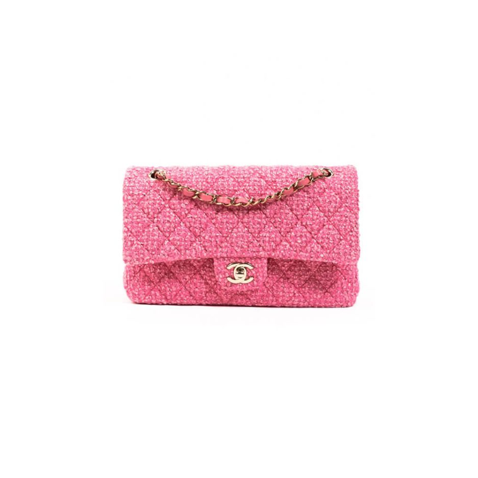 Ch*el tweed medium classic flap bag