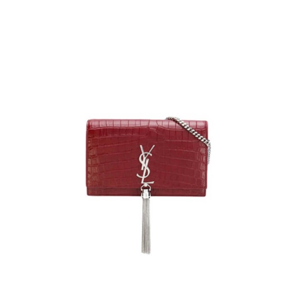 YSL KATE EMBOSSED SHOULDER BAG