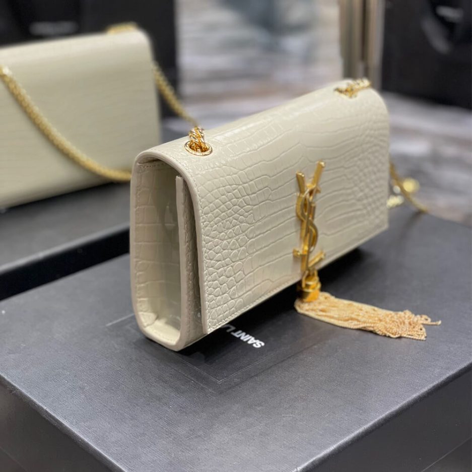 YSL KATE EMBOSSED SHOULDER BAG
