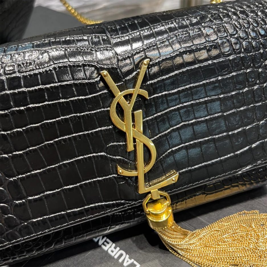 YSL KATE EMBOSSED SHOULDER BAG
