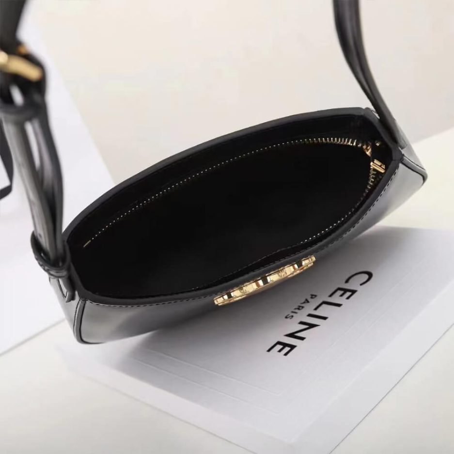 Ce**e medium tilly bag in shiny calfskin