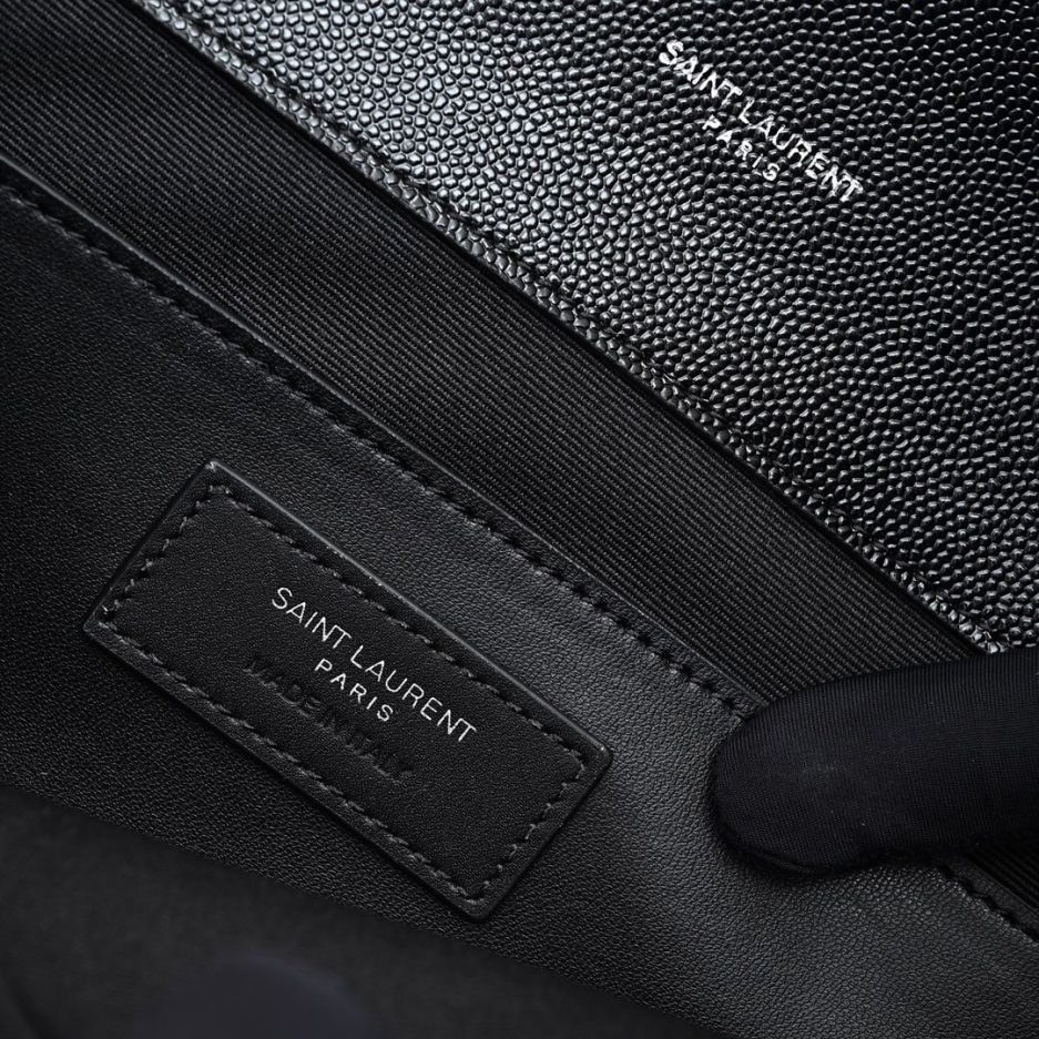 YSL ENVELOPE MEDIUM IN QUILTED GRAIN DE POUDRE EMBOSSED LEATHER