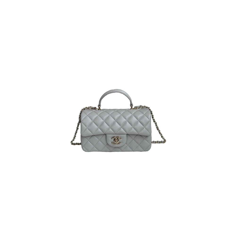 Ch*el mini classic handbag with top handle