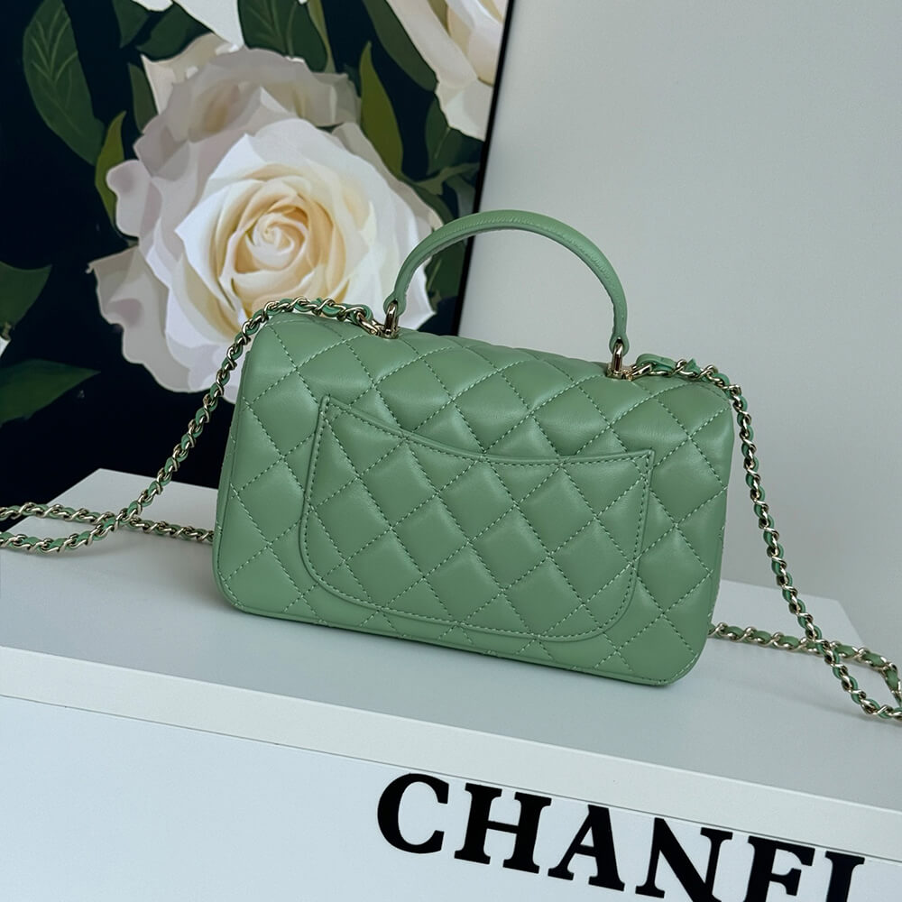 Ch*el mini classic handbag with top handle