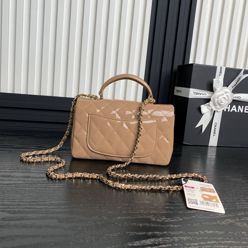 Ch*el mini classic handbag with top handle
