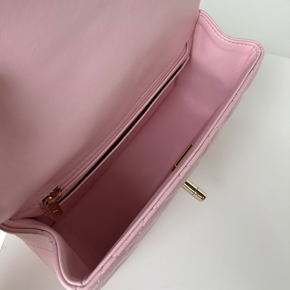 Ch*el mini classic handbag with top handle